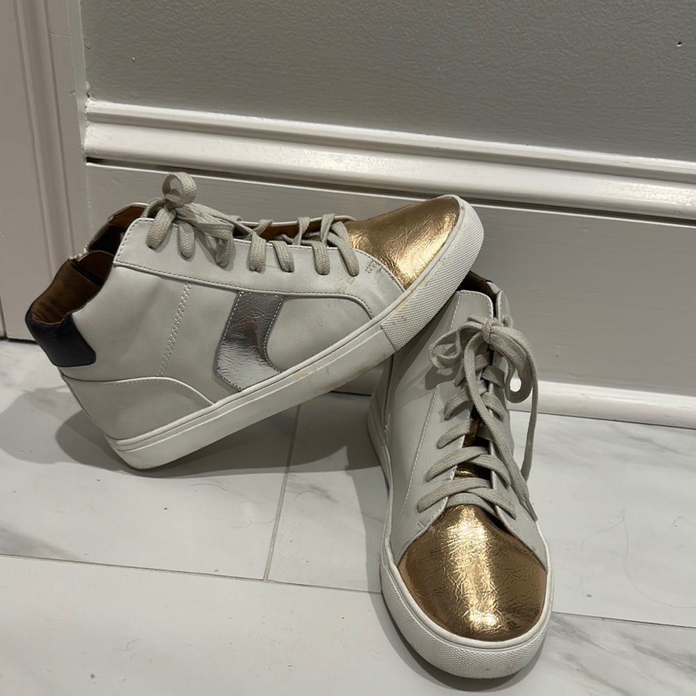 Gold and Silver Women's Sneakers